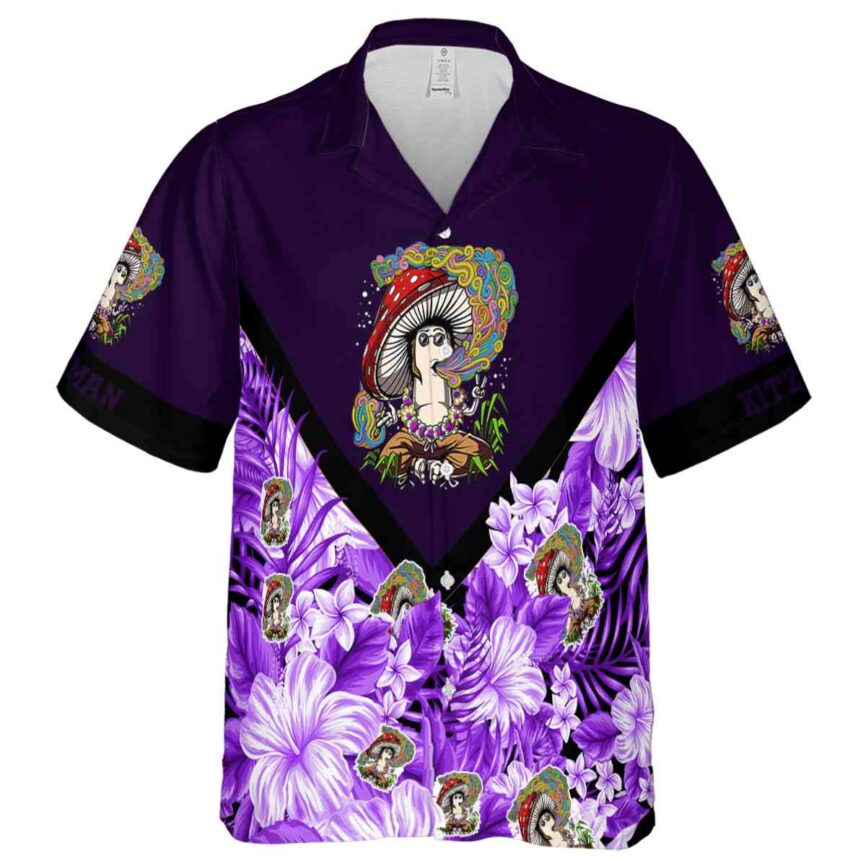 Personalized Psychedelic Bold Floral Number Hawaiian Shirt Fashion forward