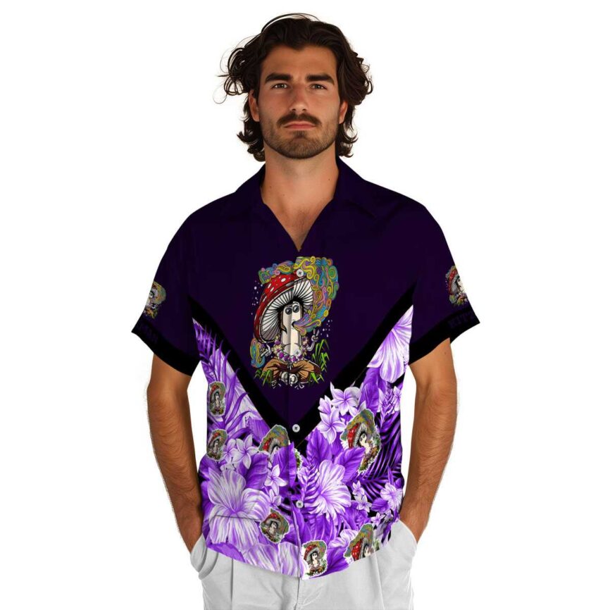 Personalized Psychedelic Bold Floral Number Hawaiian Shirt New Arrival