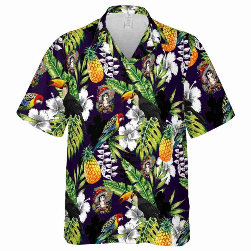Personalized Psychedelic Toucan Bird Hawaiian Shirt Fashion forward