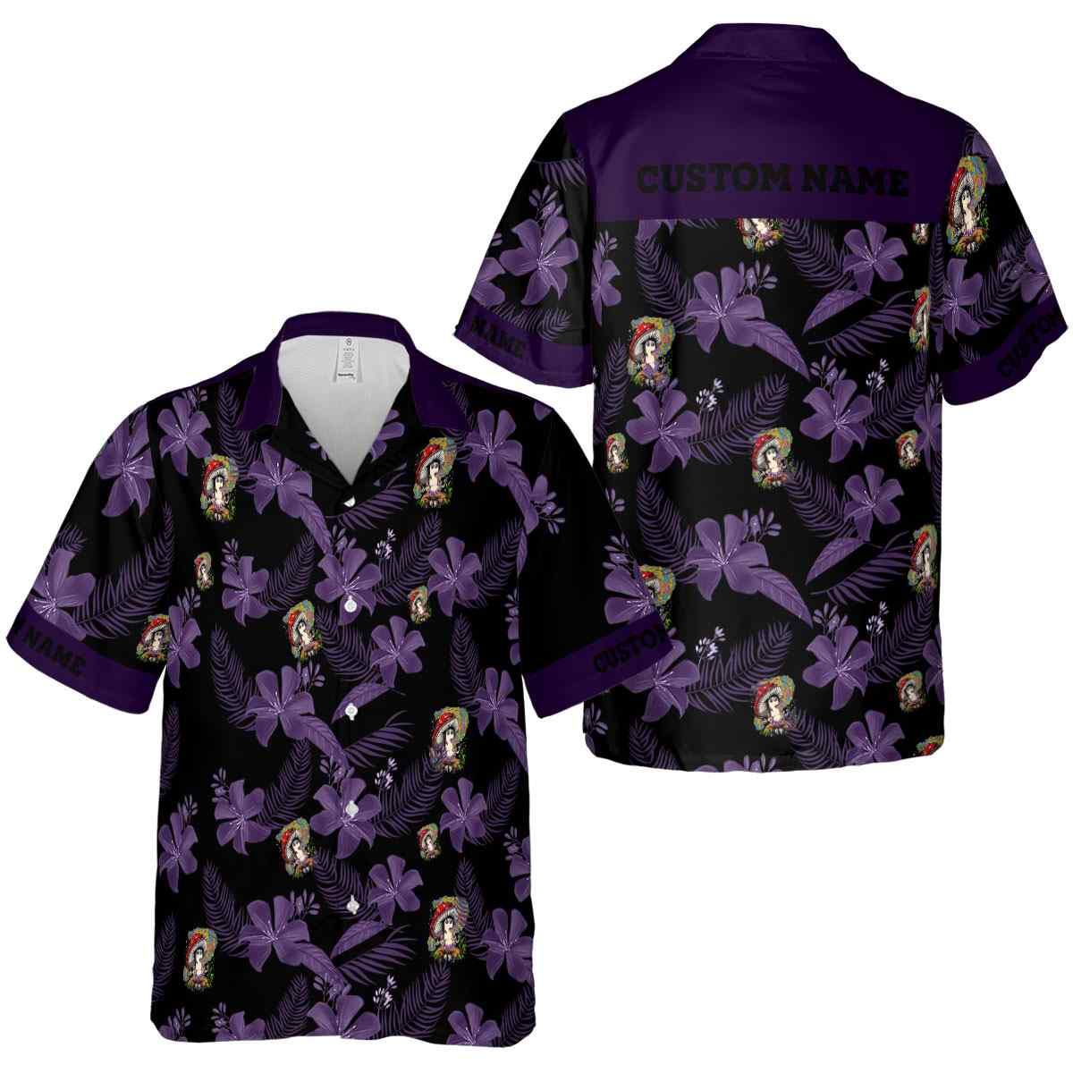 Personalized Psychedelic Tropical Flower Hawaiian Shirt Premium grade Personalized Psychedelic Tropical Flower Hawaiian Shirt Premium grade