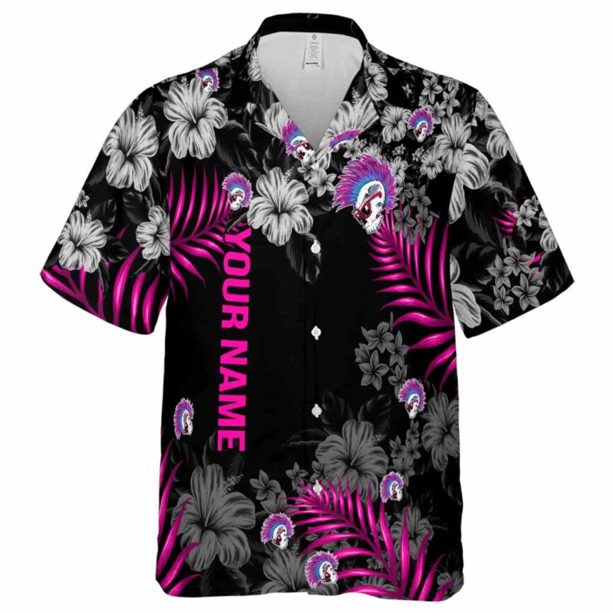 Personalized Punk Hibiscus Pattern Hawaiian Shirt Fashion forward