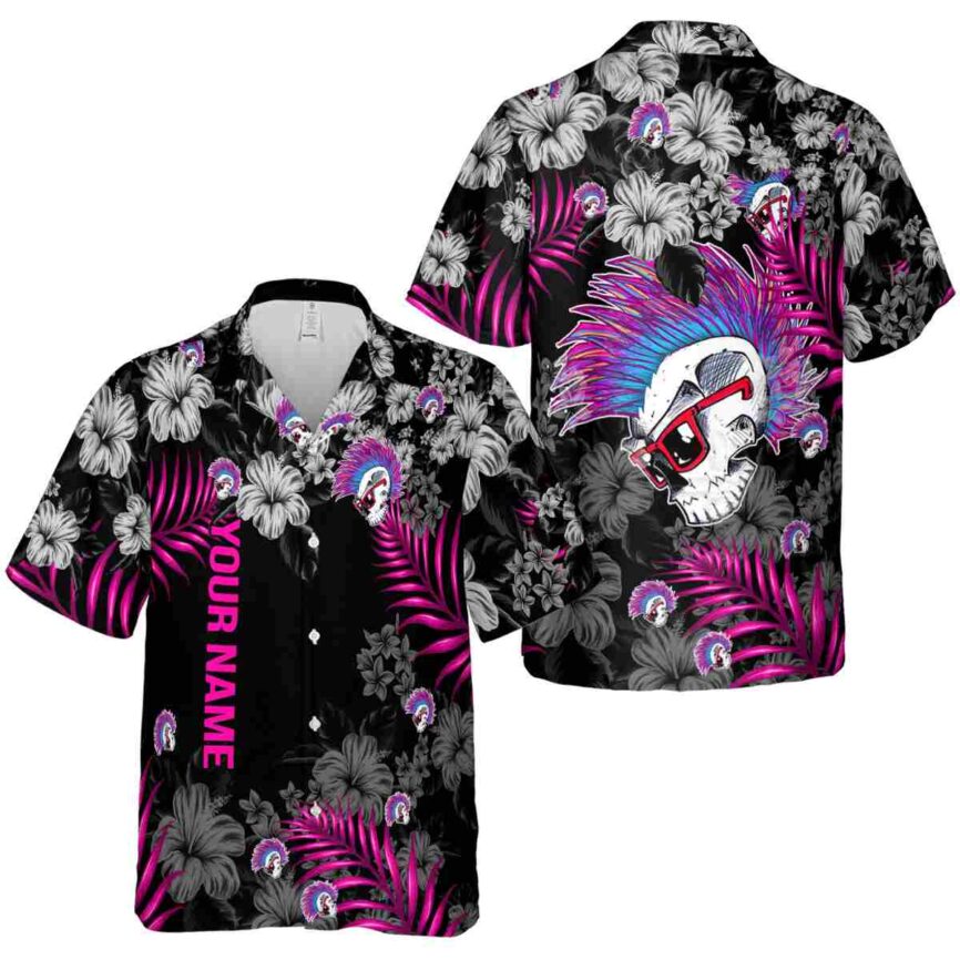 Personalized Punk Hibiscus Pattern Hawaiian Shirt Premium grade