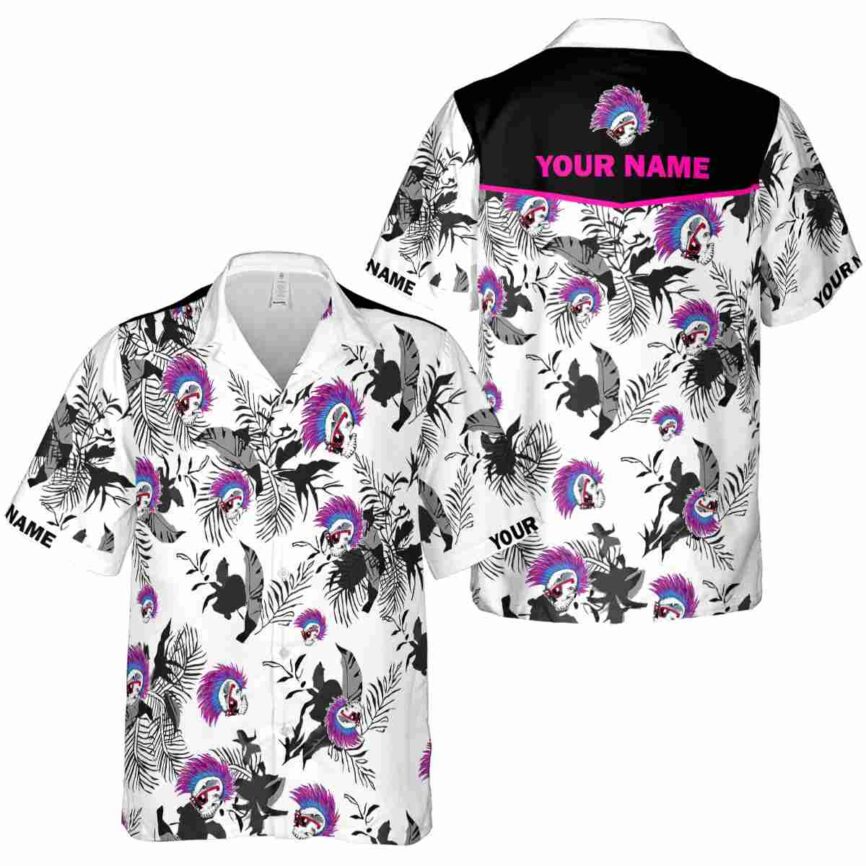 Personalized Punk Leafy Accents Hawaiian Shirt Premium grade