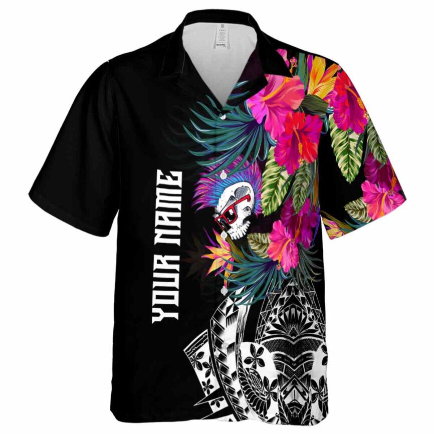 Personalized Punk Polynesian Flowers Hawaiian Shirt Fashion forward