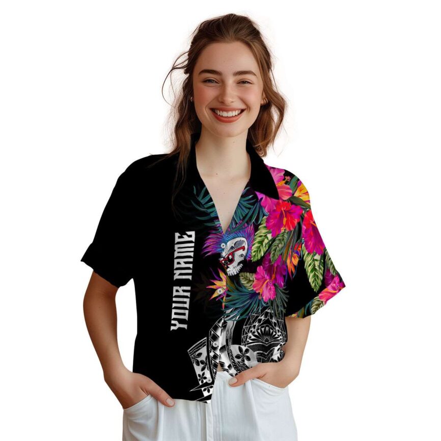 Personalized Punk Polynesian Flowers Hawaiian Shirt Top rated