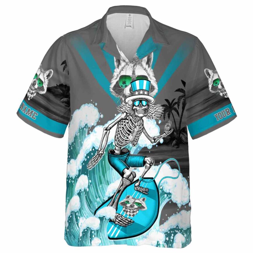 Personalized Raccoon Grateful Dead Motif Hawaiian Shirt Fashion forward