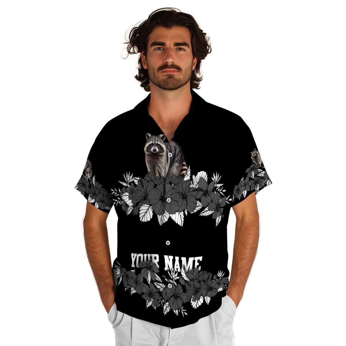 Personalized Raccoon Hibiscus Band Hawaiian Shirt New Arrival Personalized Raccoon Hibiscus Band Hawaiian Shirt New Arrival