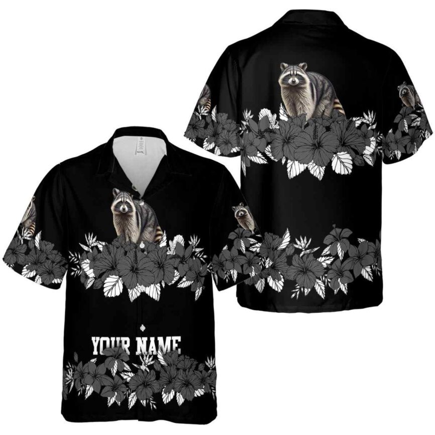 Personalized Raccoon Hibiscus Band Hawaiian Shirt Premium grade