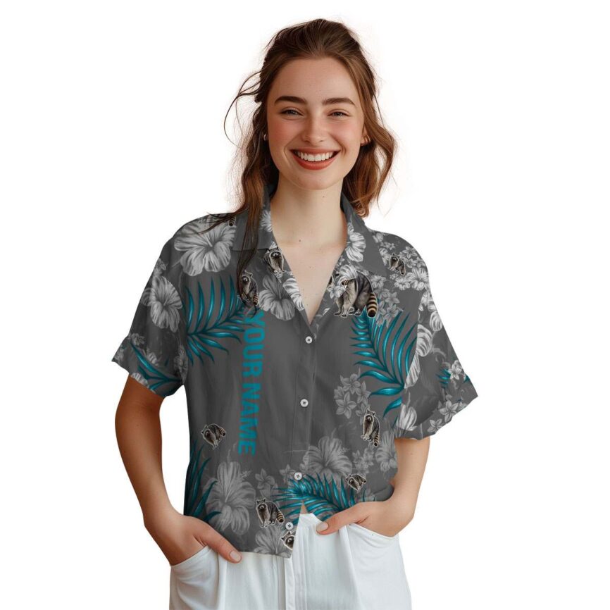 Personalized Raccoon Hibiscus Pattern Hawaiian Shirt Top rated