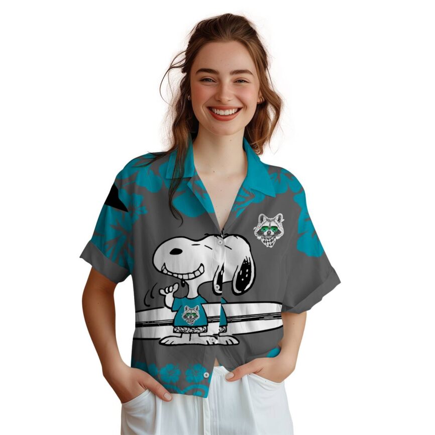 Personalized Raccoon Surfing Snoopy Hawaiian Shirt Top rated