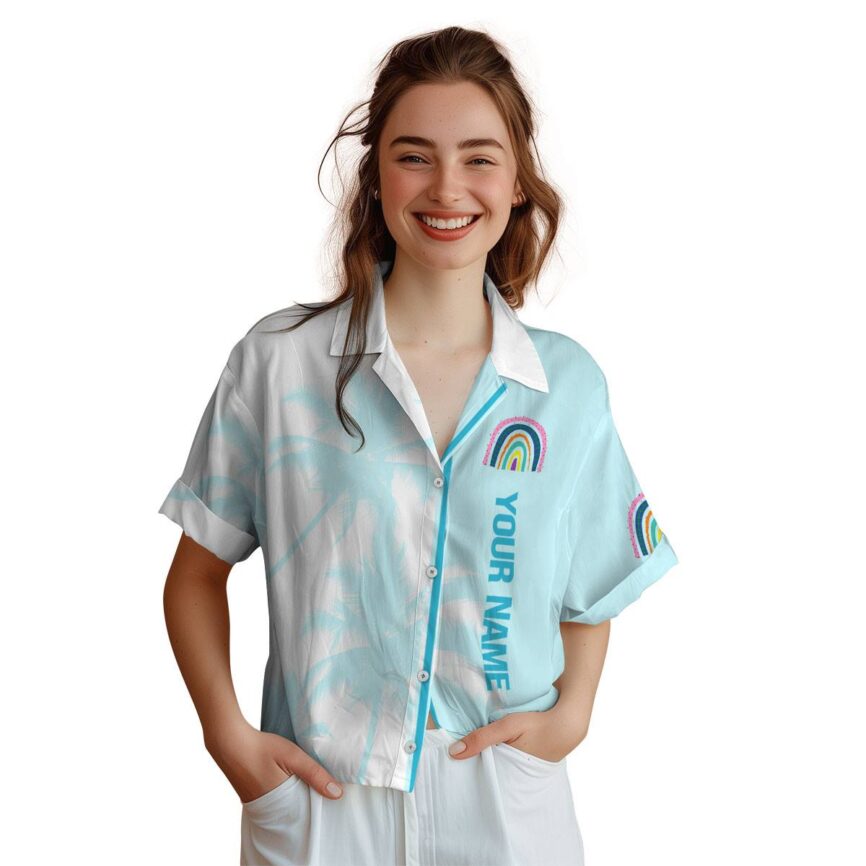 Personalized Rainbow Beach Vibes Hawaiian Shirt Trendy