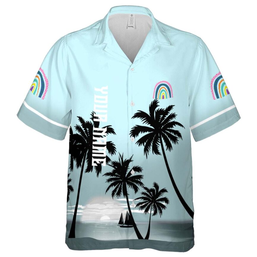 Personalized Rainbow Ocean Sunset Hawaiian Shirt Fashion forward
