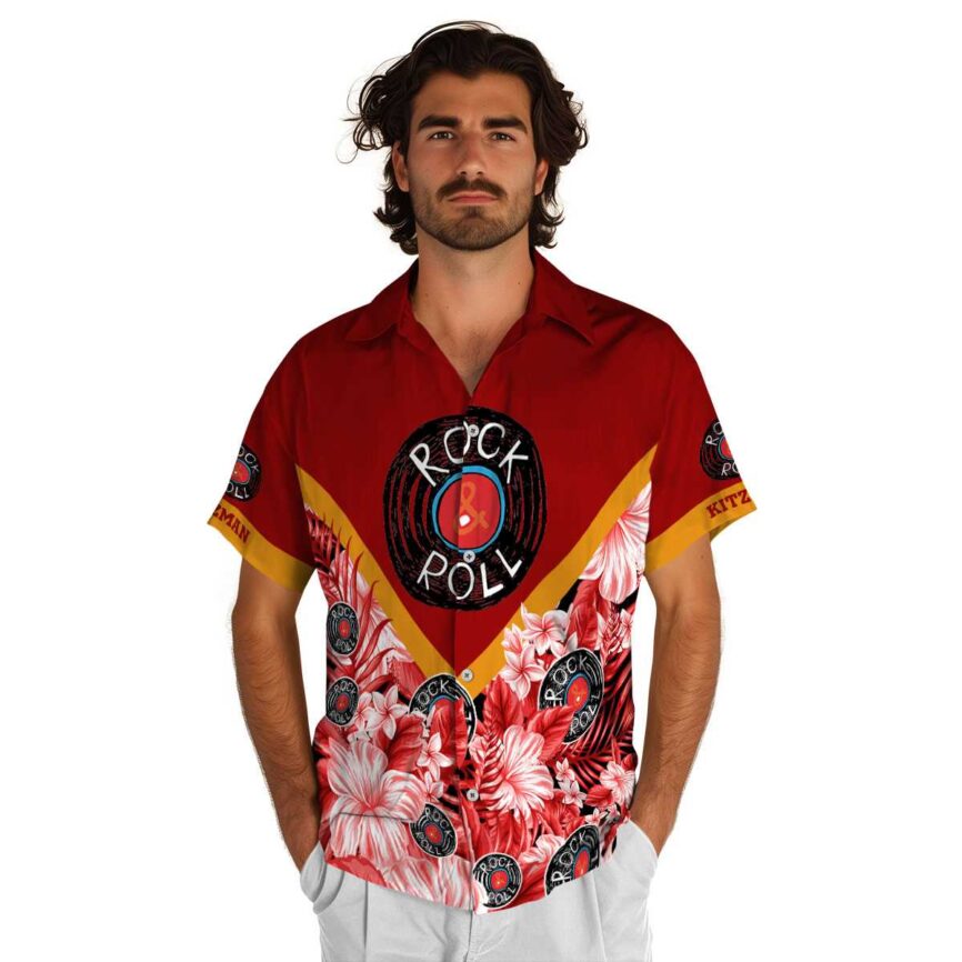 Personalized Rock And Roll Bold Floral Number Hawaiian Shirt New Arrival