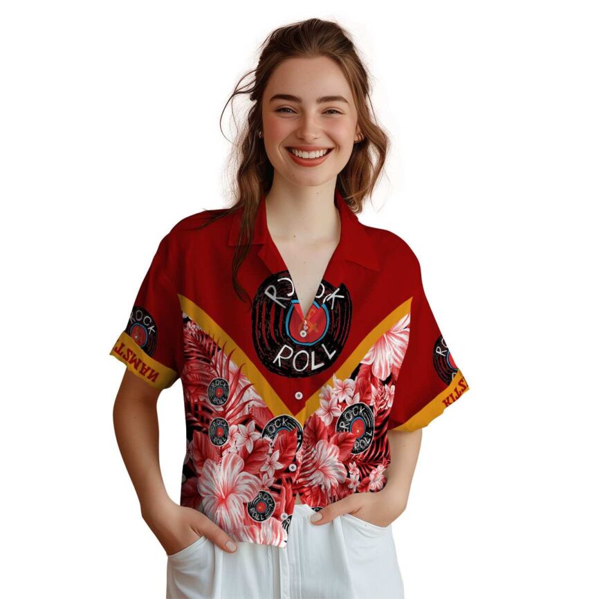 Personalized Rock And Roll Bold Floral Number Hawaiian Shirt Top rated