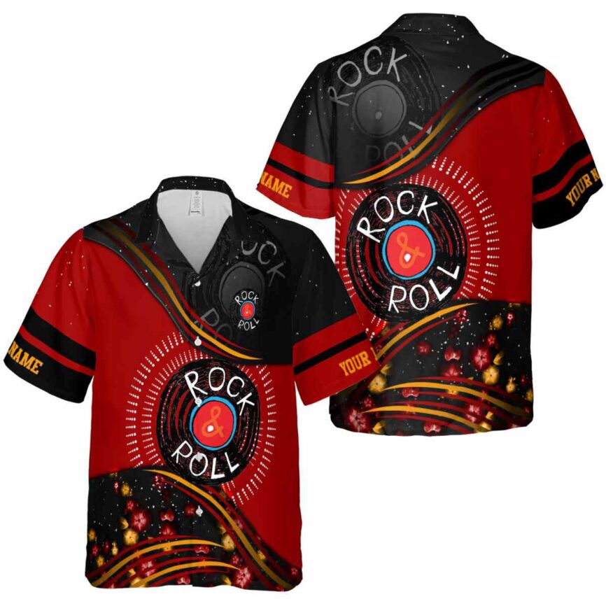 Personalized Rock And Roll Dynamic Swirl Hawaiian Shirt Premium grade