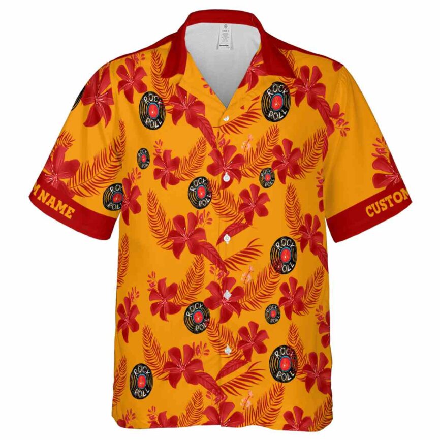 Personalized Rock And Roll Tropical Flower Hawaiian Shirt Fashion forward