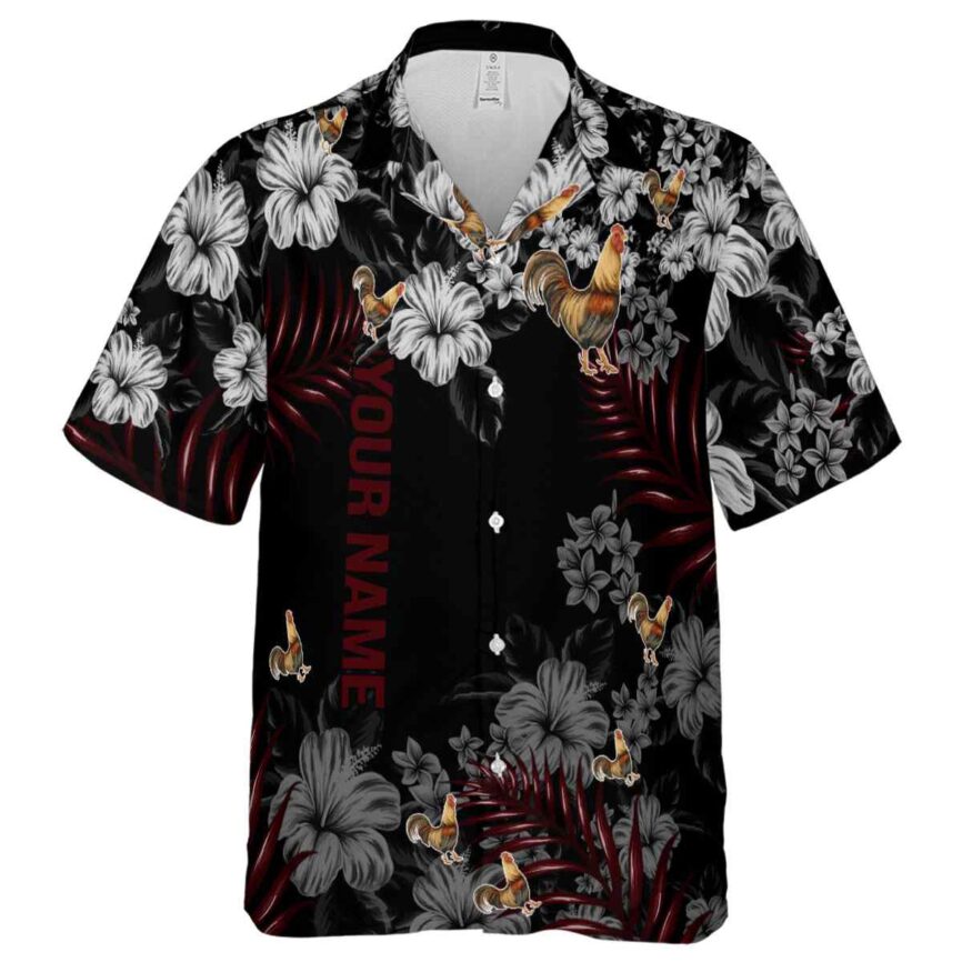 Personalized Rooster Hibiscus Pattern Hawaiian Shirt Fashion forward