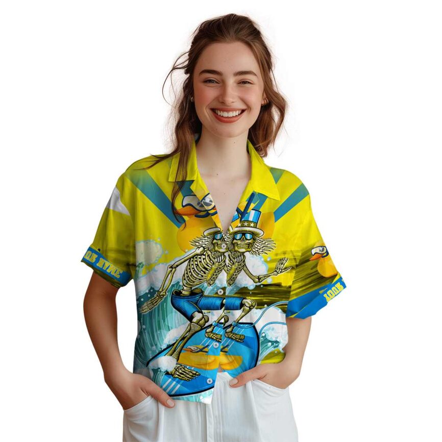 Personalized Rubber Duck Grateful Dead Motif Hawaiian Shirt Top rated