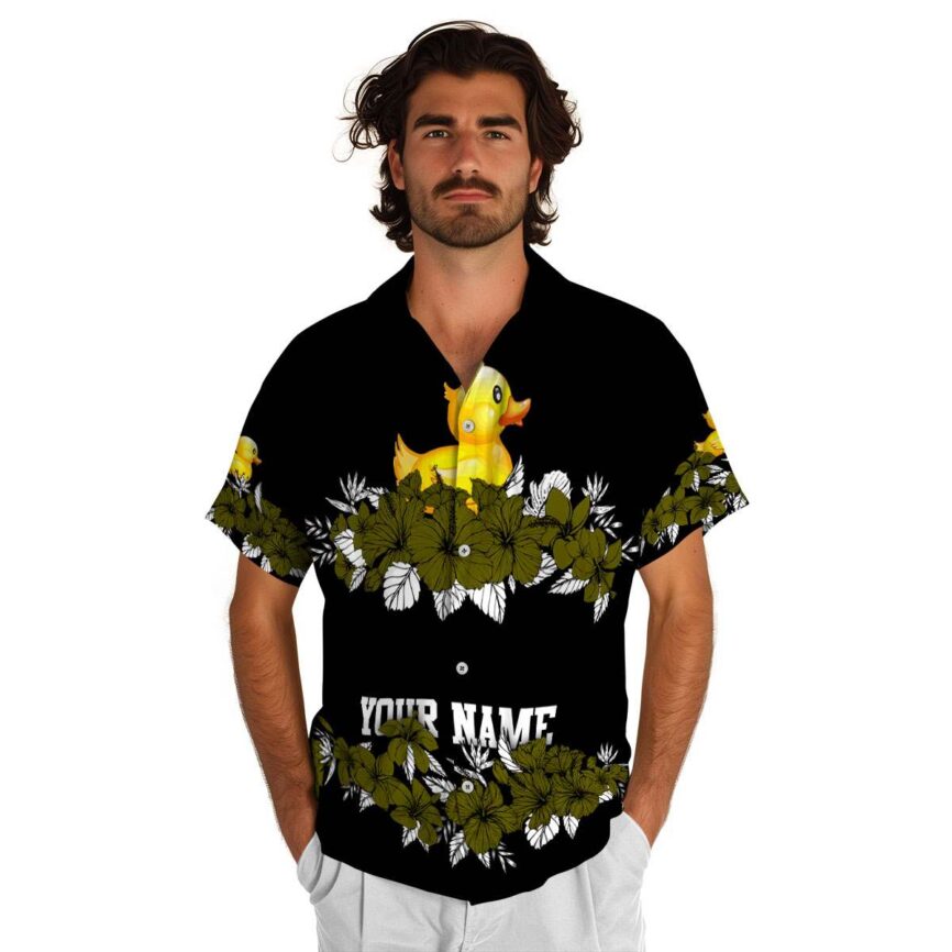 Personalized Rubber Duck Hibiscus Band Hawaiian Shirt New Arrival