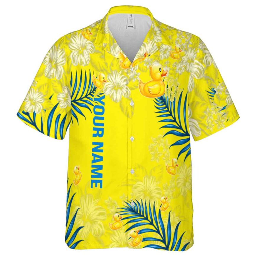 Personalized Rubber Duck Hibiscus Pattern Hawaiian Shirt Fashion forward