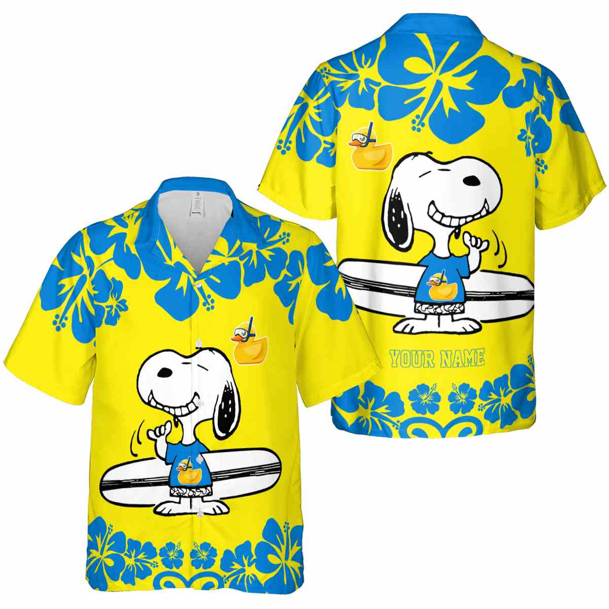 Personalized Rubber Duck Surfing Snoopy Hawaiian Shirt Premium grade Personalized Rubber Duck Surfing Snoopy Hawaiian Shirt Premium grade