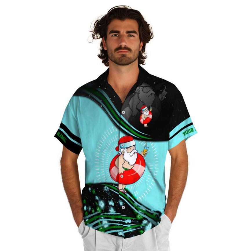 Personalized Santa Dynamic Swirl Hawaiian Shirt New Arrival