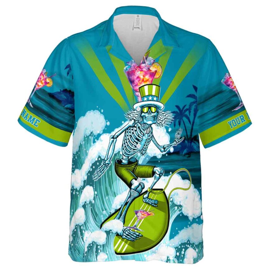 Personalized Scotch And Soda Grateful Dead Motif Hawaiian Shirt Fashion forward