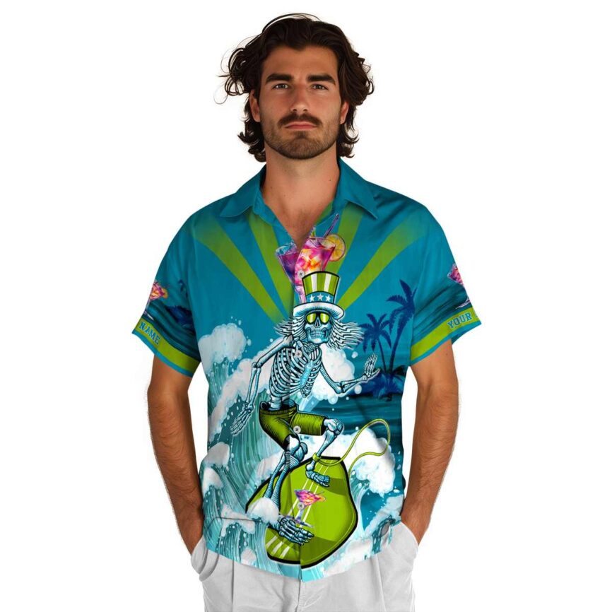 Personalized Scotch And Soda Grateful Dead Motif Hawaiian Shirt New Arrival