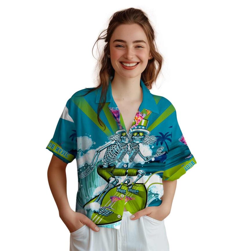 Personalized Scotch And Soda Grateful Dead Motif Hawaiian Shirt Top rated