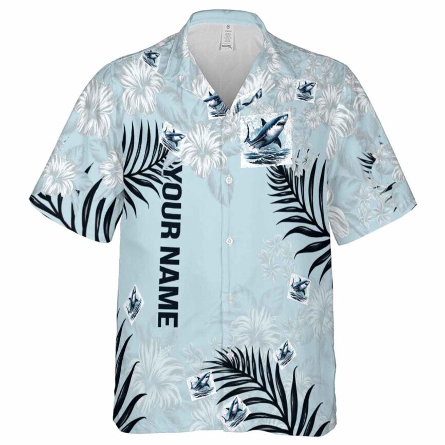 Personalized Shark Hibiscus Pattern Hawaiian Shirt Fashion forward