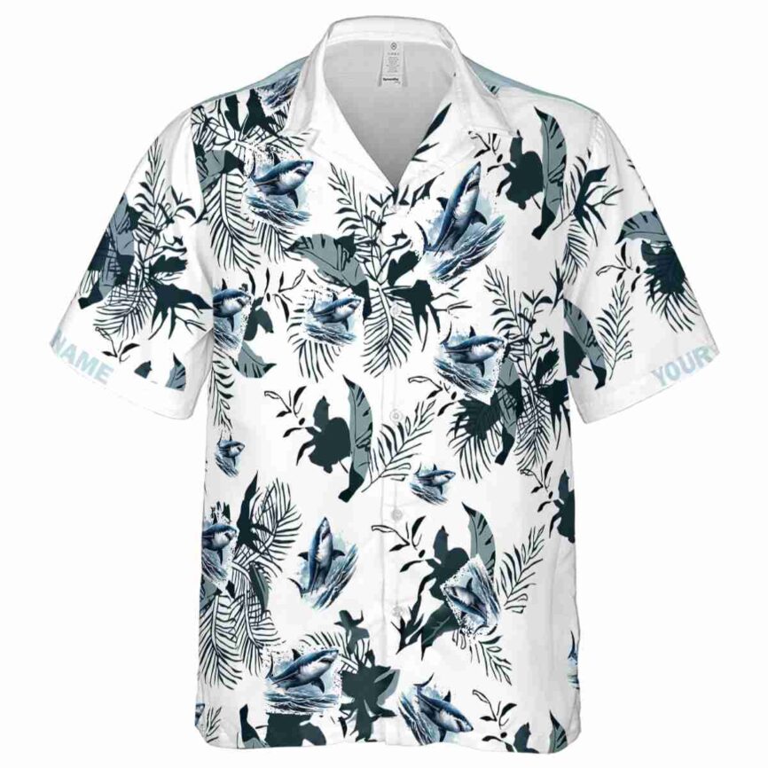 Personalized Shark Leafy Accents Hawaiian Shirt Fashion forward