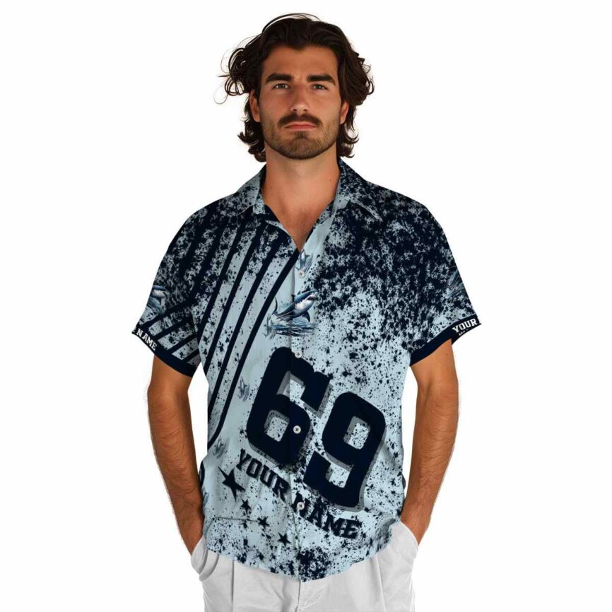 Personalized Shark Stripe Burst Hawaiian Shirt New Arrival