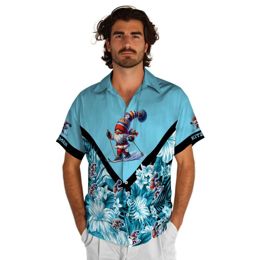 Personalized Skiing Bold Floral Number Hawaiian Shirt New Arrival