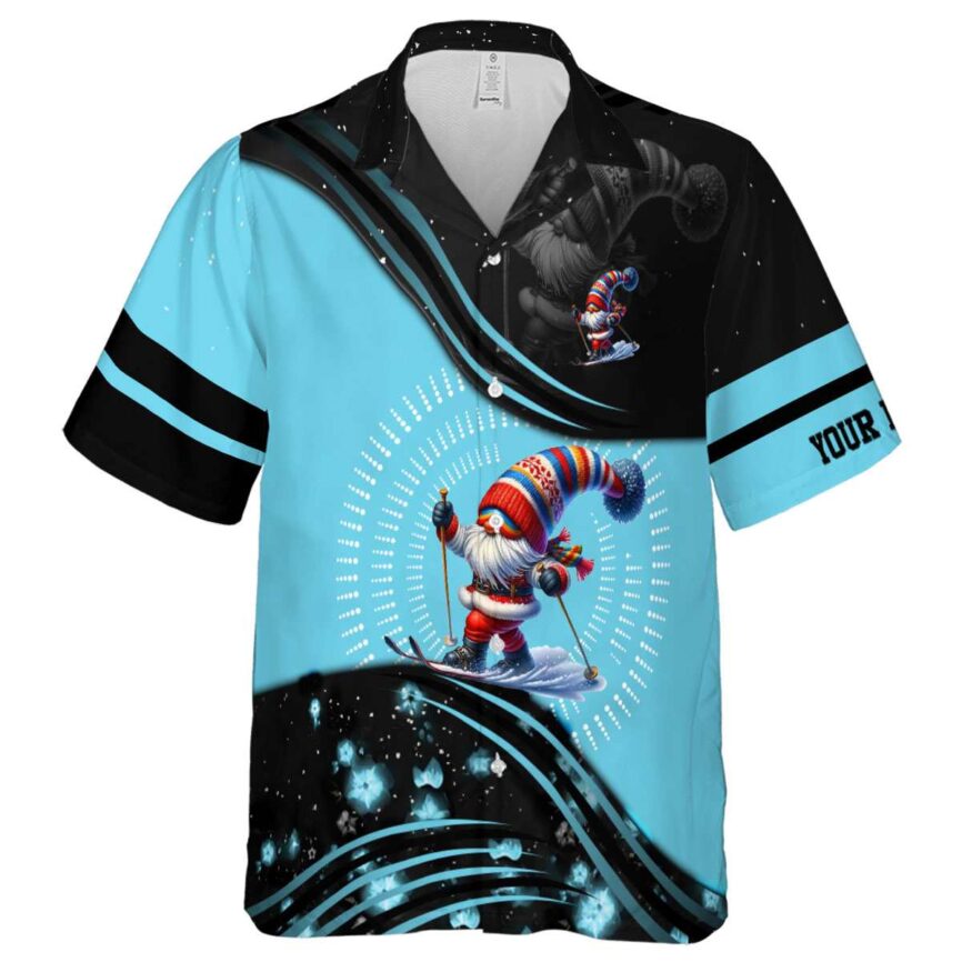 Personalized Skiing Dynamic Swirl Hawaiian Shirt Fashion forward