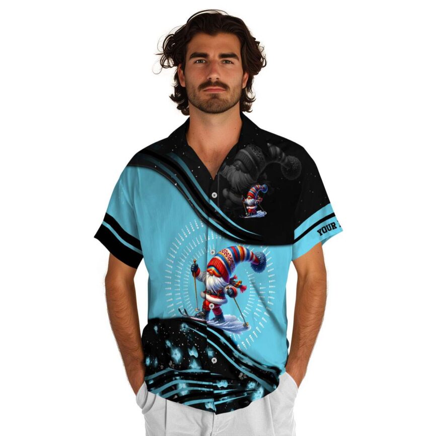Personalized Skiing Dynamic Swirl Hawaiian Shirt New Arrival