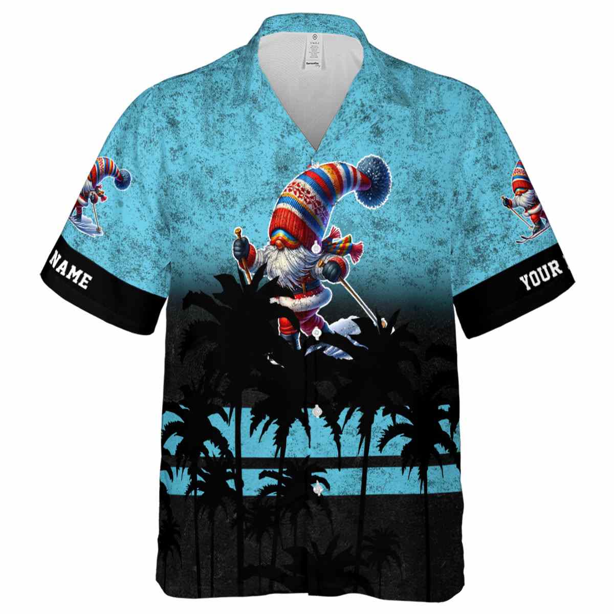 Personalized Skiing Sunset Gradient Hawaiian Shirt Fashion forward Personalized Skiing Sunset Gradient Hawaiian Shirt Fashion forward