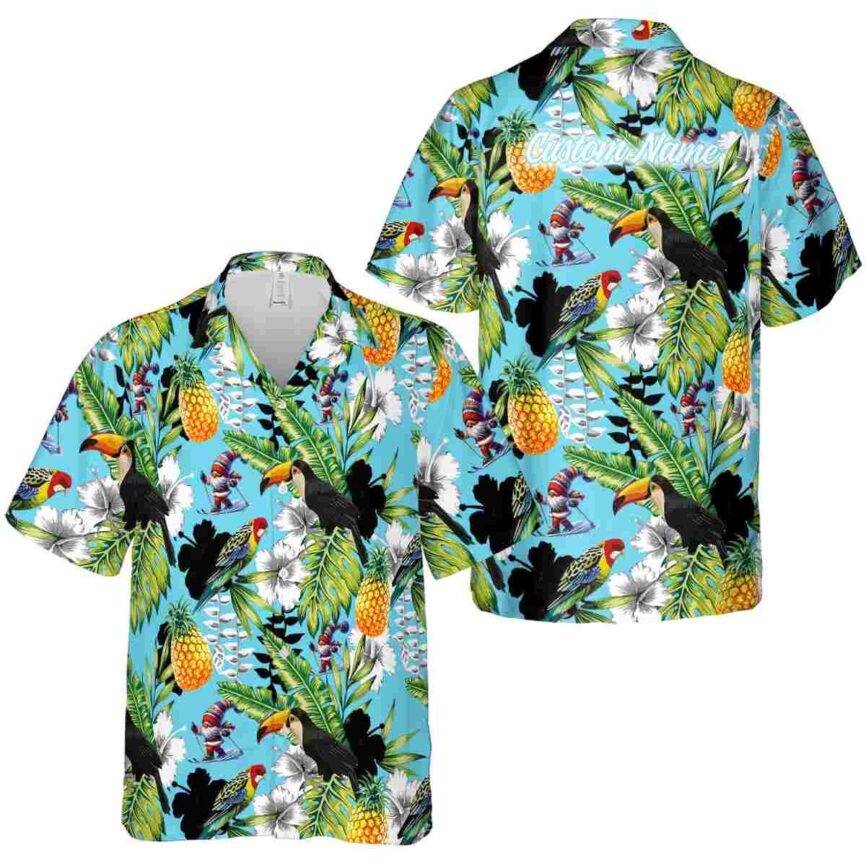 Personalized Skiing Toucan Bird Hawaiian Shirt Premium grade
