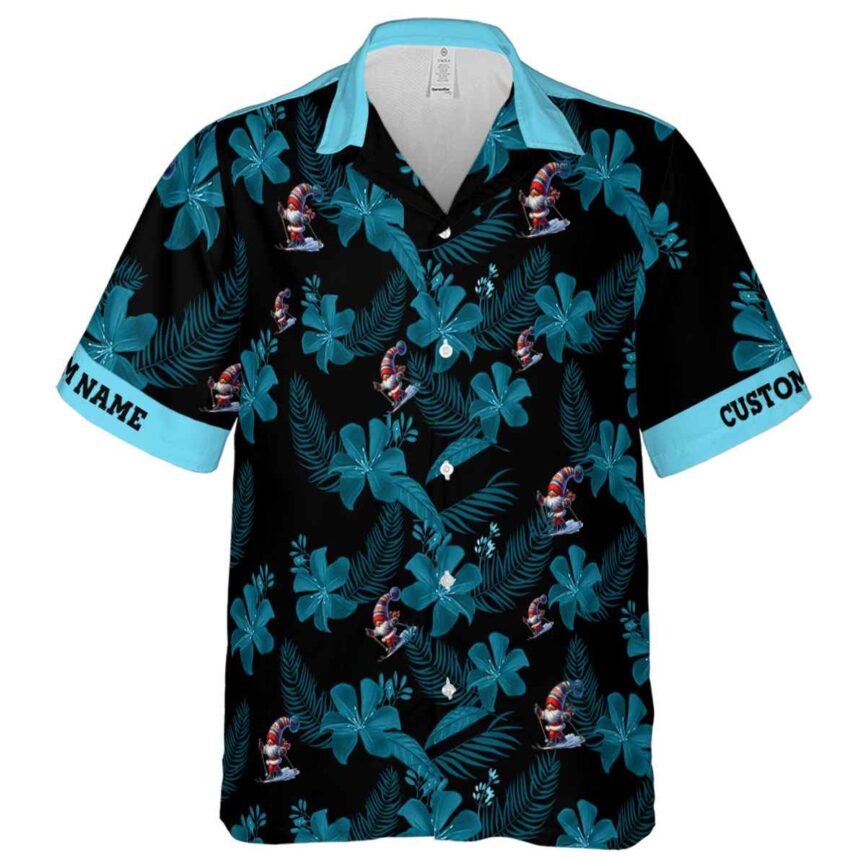 Personalized Skiing Tropical Flower Hawaiian Shirt Fashion forward