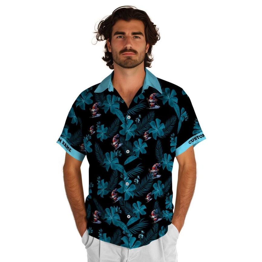 Personalized Skiing Tropical Flower Hawaiian Shirt New Arrival