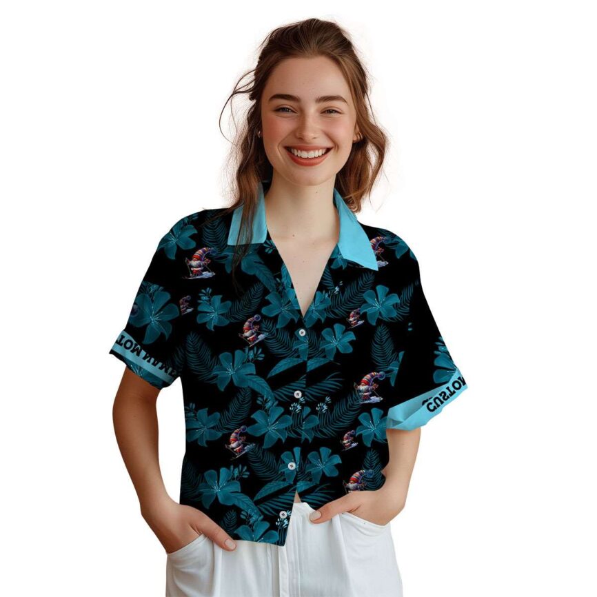 Personalized Skiing Tropical Flower Hawaiian Shirt Top rated