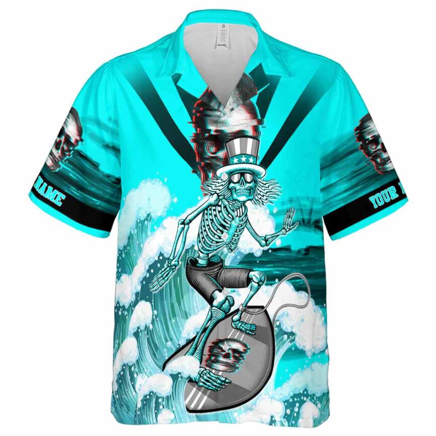 Personalized Skull Grateful Dead Motif Hawaiian Shirt Fashion forward