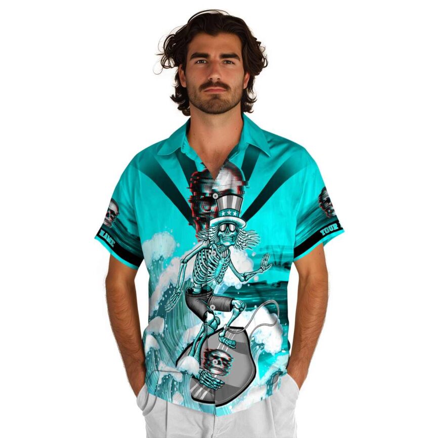 Personalized Skull Grateful Dead Motif Hawaiian Shirt New Arrival