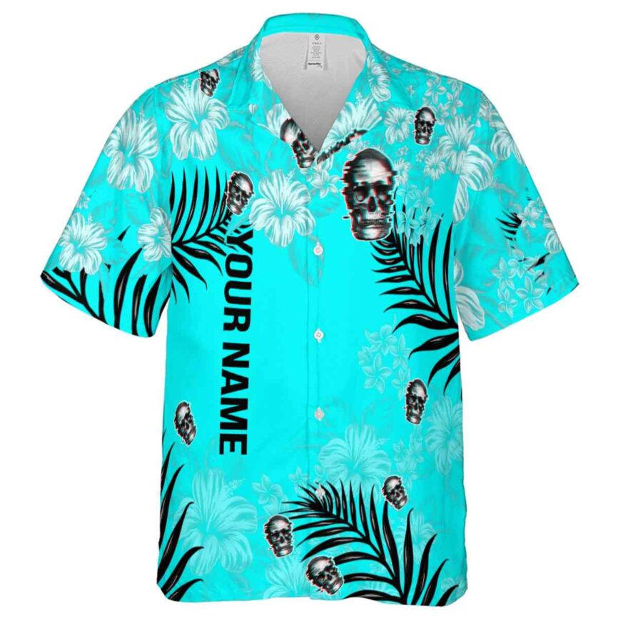 Personalized Skull Hibiscus Pattern Hawaiian Shirt Fashion forward