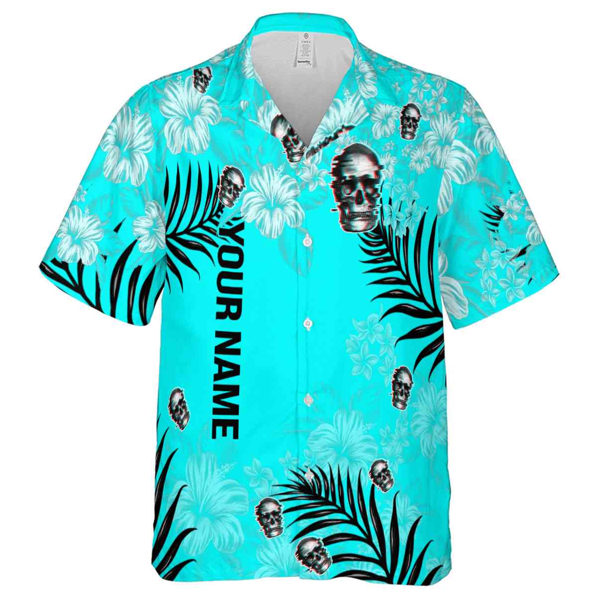 Personalized Skull Hibiscus Pattern Hawaiian Shirt Fashion forward Personalized Skull Hibiscus Pattern Hawaiian Shirt Fashion forward