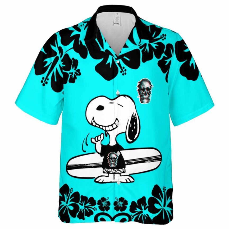 Personalized Skull Surfing Snoopy Hawaiian Shirt Fashion forward