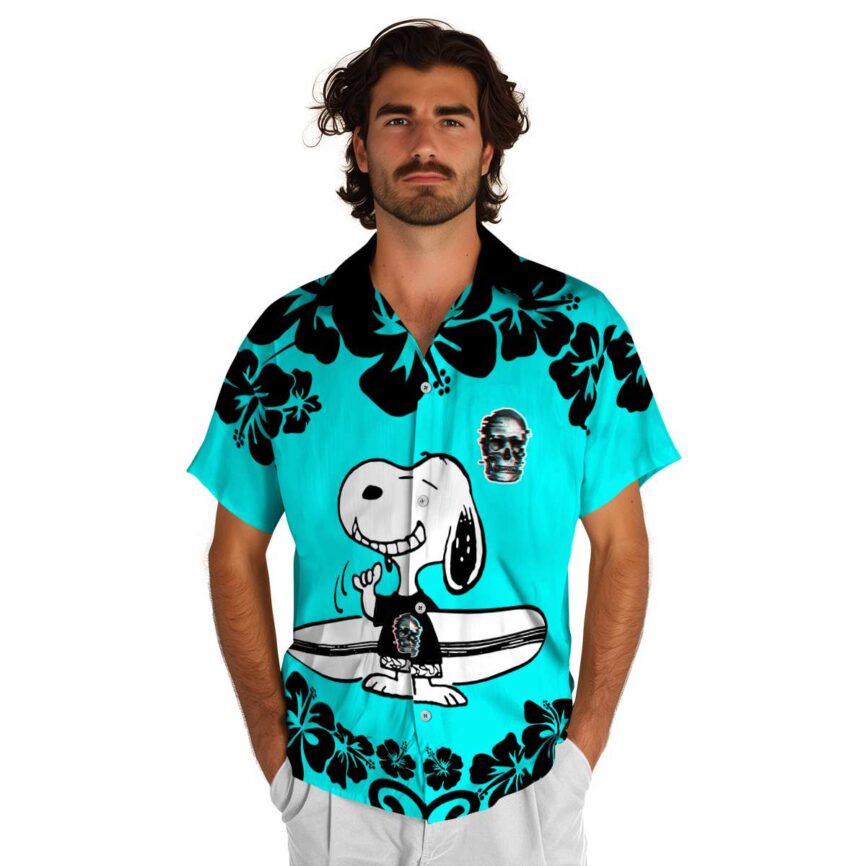 Personalized Skull Surfing Snoopy Hawaiian Shirt New Arrival
