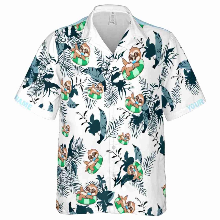 Personalized Sloth Leafy Accents Hawaiian Shirt Fashion forward