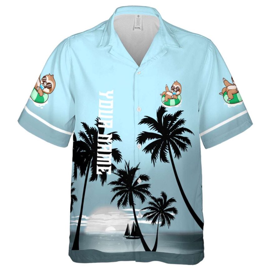 Personalized Sloth Ocean Sunset Hawaiian Shirt Fashion forward