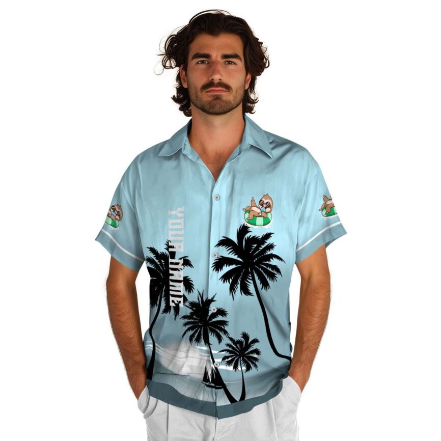 Personalized Sloth Ocean Sunset Hawaiian Shirt New Arrival