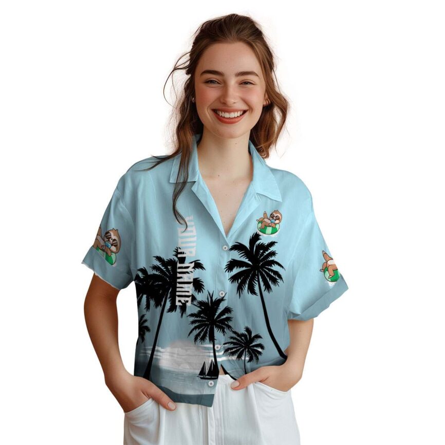 Personalized Sloth Ocean Sunset Hawaiian Shirt Top rated